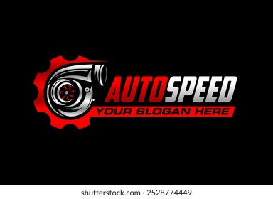 modelo de vetor de logotipo automotivo de carro turbo