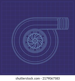 Turbo Charger Blueprint For Car Engine