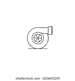 turbo charger icon isolated vector graphics