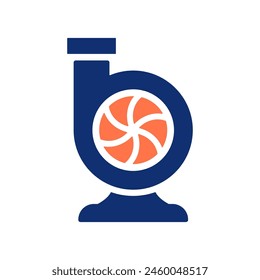 Turbo charger solid icon on white background. Vector illustration.