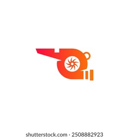 Turbo em combinação com o design do logotipo da empresa whistle.