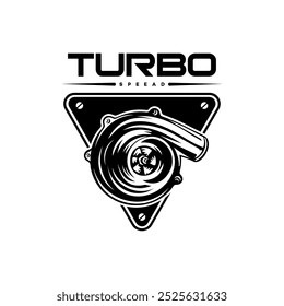 Inspiración auto del logotipo del funcionamiento de encargo de Turbo, automotriz, deporte, vintage