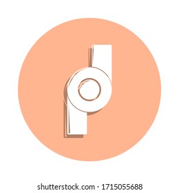Turbo-Motor-Abzeichen-Symbol. Einfache Bildyph, flache Vektorillustration von Auto-Service- und Reparaturteile-Icons für i und ux, Website oder mobile Applikationen