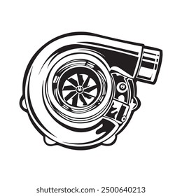 Turbo engine illustration vector design