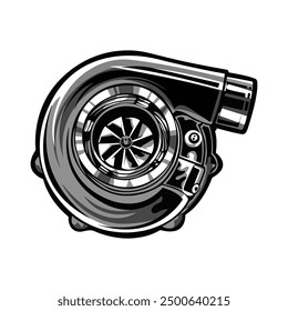 Diseño de Vector de ilustración de motor turbo