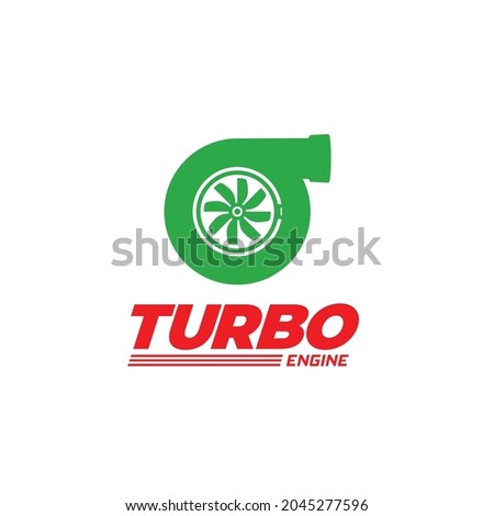 Turbo engine logo icon sign symbol sticker poster design concept. Vector illustration template