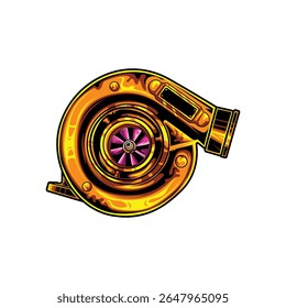 Vektordesign-Illustration für Turbomotoren