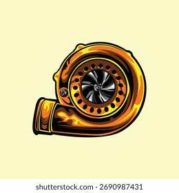 Turbo Engine Vetor Design Arte de ilustração