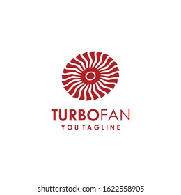 Turbo Fan Logo Modern Simple Red