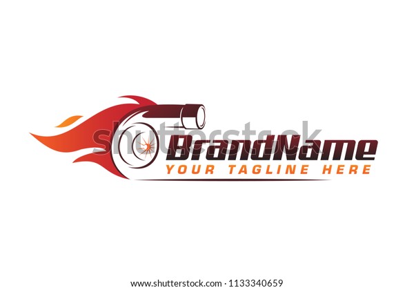 turbo fire performance auto logo. automotive logo\
design vector