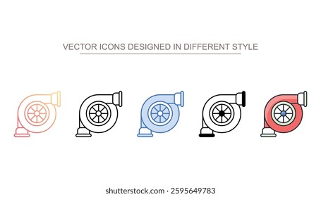 Turbo icon design with white background stock illustration