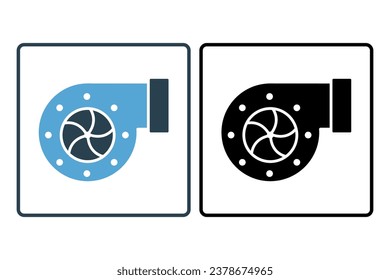 Turbo icon. icon related to speed. suitable for web site, app, user interfaces, printable etc. Solid icon style. Simple vector design editable
