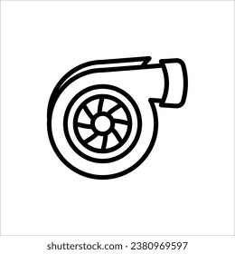 Turbosymbol. Vektorgrafik auf weißem Hintergrund
