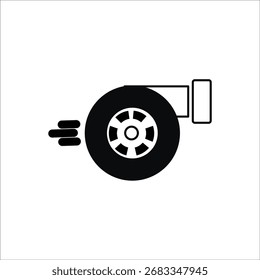 Iconos turbo. Vector de línea simple