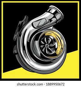 turbo illustration eps10 Vector logo design