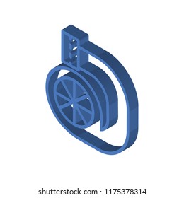 Turbo isometric left top view 3D icon