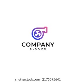 Turbo logo design vector illustration isolated background