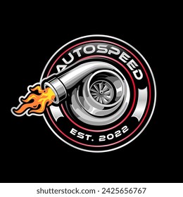 Turbo logo, machine logo template, Garage logo