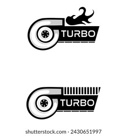 diseño del logotipo del icono de la máquina turbo 