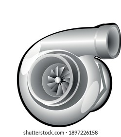 Turbo on isolated white background
