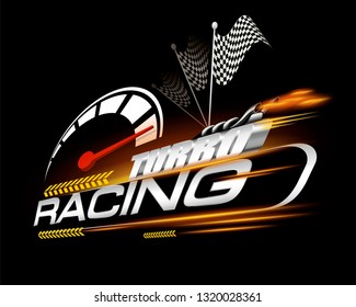 Turbo racing vector concept for design