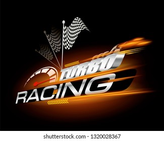 Turbo racing vector concept for design