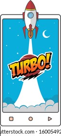 turbo space ship rocket shuttle mobile phone app
