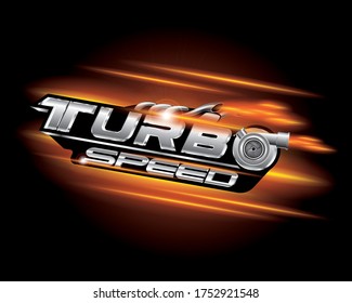 Turbo speed booster concept design, logo design, vector design