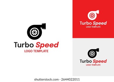 Ilustración vectorial de Plantilla de diseño de logotipo de velocidad turbo