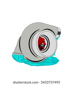 turbo vector illustration with fluid