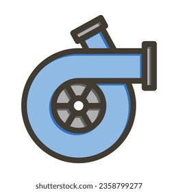 Turbo Vector Línea Gruesa De Colores Relleno Icono Para Uso Personal Y Comercial.

