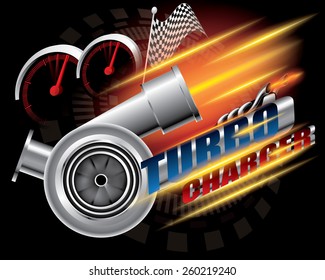 Vector de concepto turbocompresor