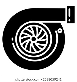 Turbocharger Icon Element For Design