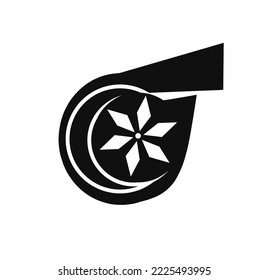 Turbocharger icon isolated on a white background