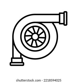 Turbocharger icon. turbo sign. vector illustration