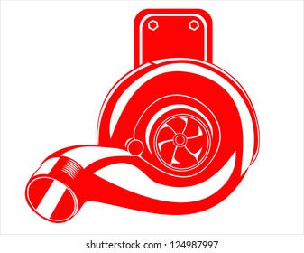  turbocharger isolated on a white background