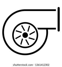 Turbocharger vector icon