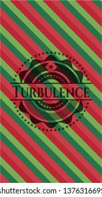 Turbulence christmas style emblem.