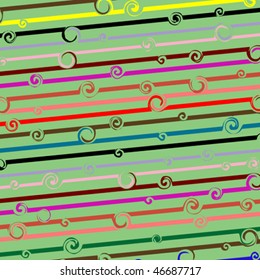 turbulence concept, swirled stripes, abstract art illustration