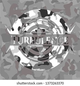 Turbulence on grey camouflage pattern