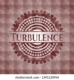 Turbulence red geometric badge. Seamless.