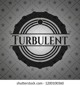 Turbulent black emblem