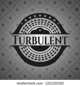 Turbulent black emblem. Vintage.