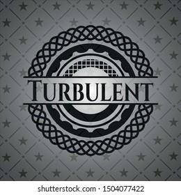 Turbulent dark badge. Vector Illustration. Detailed.