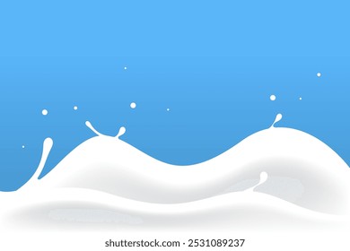 Fondo turbulento del tema del yogur de las ondas de la leche