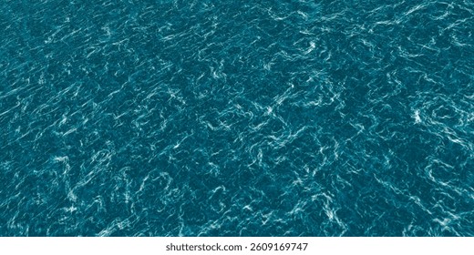 Turbulent ocean waves crashing wildly, white foam swirling, deep blue water churning, splashing forcefully with raw sea energy.