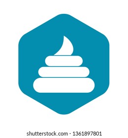 Turd icon in simple style isolated on white background. Jest symbol