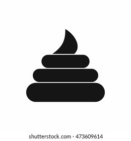 Turd icon in simple style isolated on white background. Jest symbol