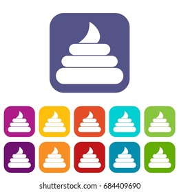 Turd icons set