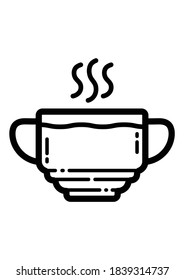 Icono Plano Tureen Aislado En Fondo Blanco